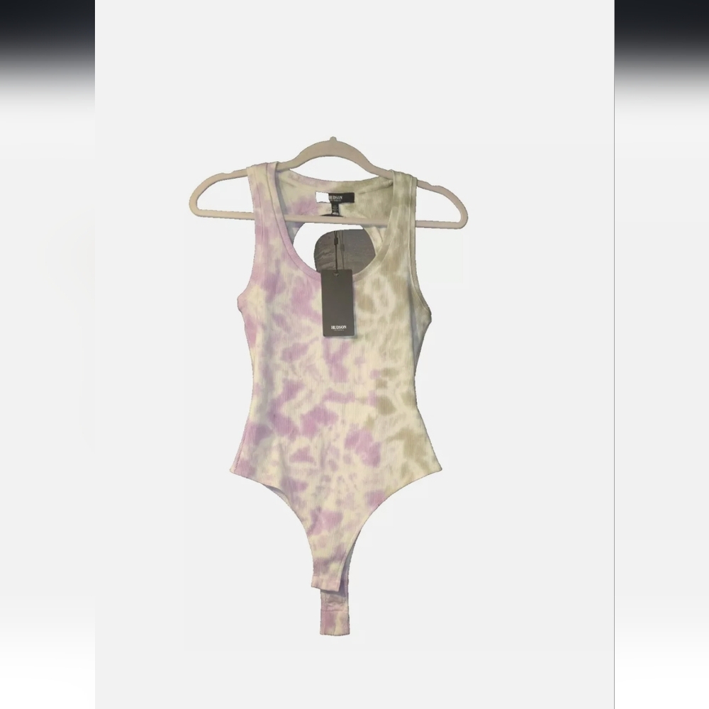 NWT Womens Hudson Lavender and Green Bodysuit Size S